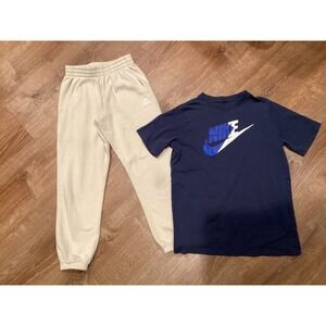 Adidas boys sweatpants 10/12 Nike shirt XL